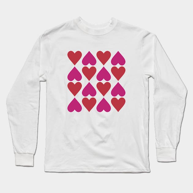 Hearts Long Sleeve T-Shirt by Velvet